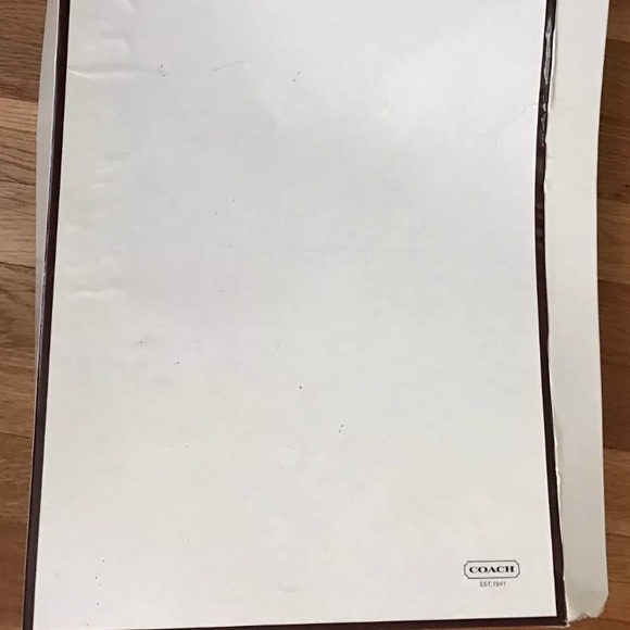 New Coach Black Leather Signature embossed boots 8 - Picture 5 of 6